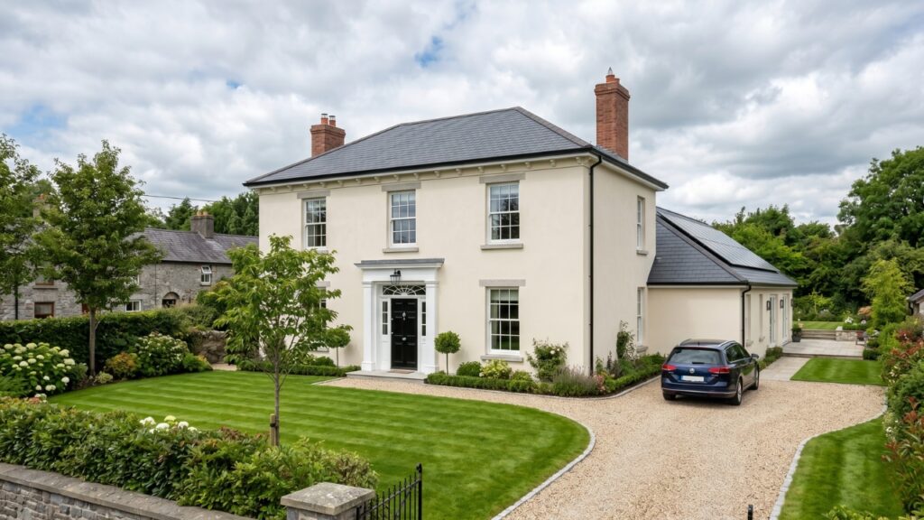 home with solar panels