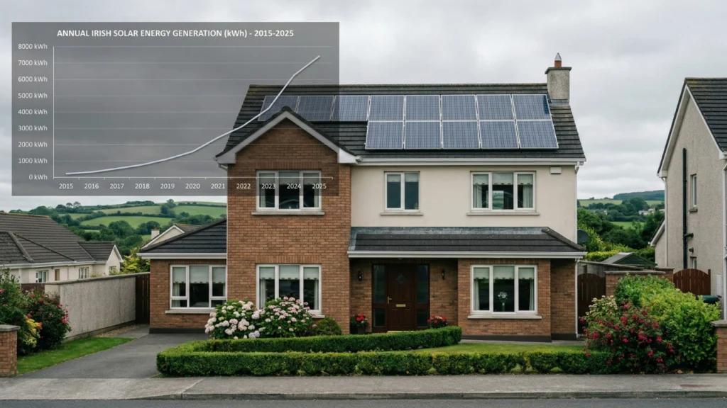 annual solar energy generation in ireland