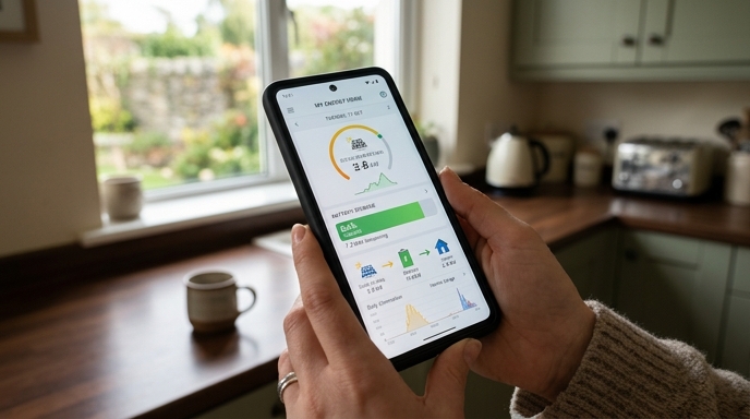 Battery being installed on a wall inside an Irish utility room